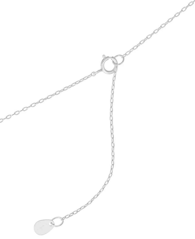 Macy's Cubic Zirconia & Simulated Opal Moon Pendant Necklace