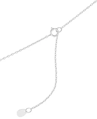 Macy's Cubic Zirconia & Simulated Opal Moon Pendant Necklace