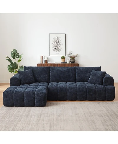 Streamdale Chenille L-Shape Sectional Sofa Sleeper Couch