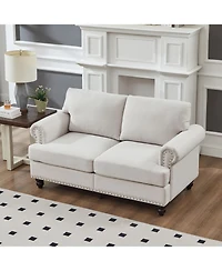 Streamdale Furniture 59.5" Modern Beige Loveseat