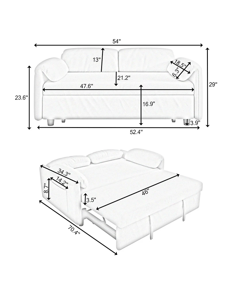 Streamdale Yellow Velvet Sofa Bed - Converts to Retractable Bed