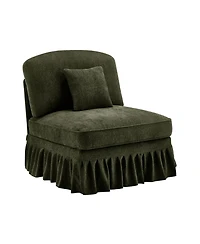 Streamdale Furniture Armless Sofa Chenille W/1 Pillow -Green