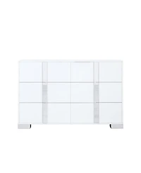 Streamdale Furniture Elegant Modern Mirrored Dresser with 6 Drawers (Old Sku WF319354AAK)