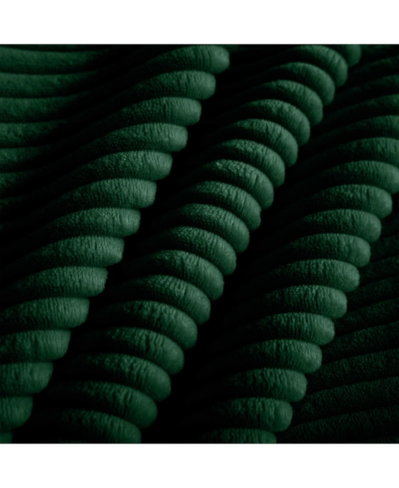 Streamdale Furniture Green Corduroy U-Shaped Sectional Sofa with Storage Ottomans