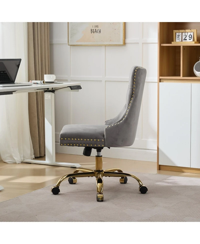 Streamdale Furniture A&A Modern Velvet Home Office Chair