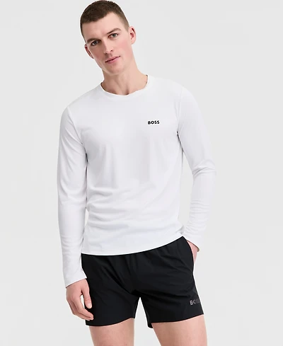 Boss Hugo Men's Long-Sleeve Uv Protection Rashguard Swim Shirt
