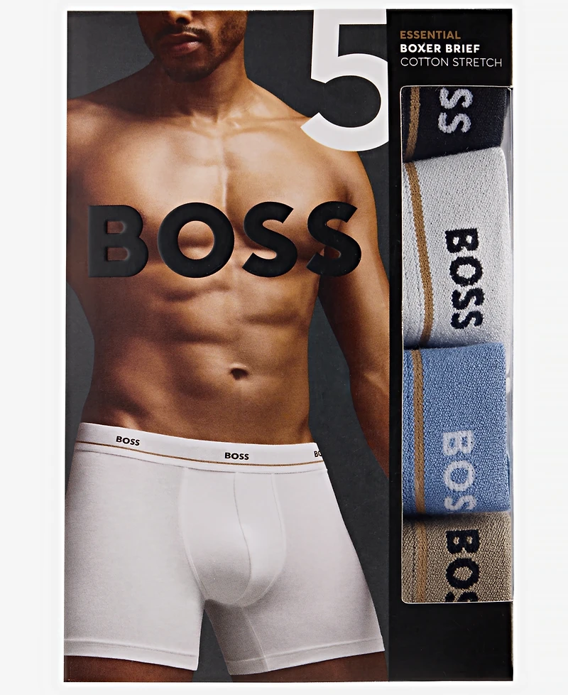 Boss by Hugo Men's Essential Boxer Briefs, Pack of 5