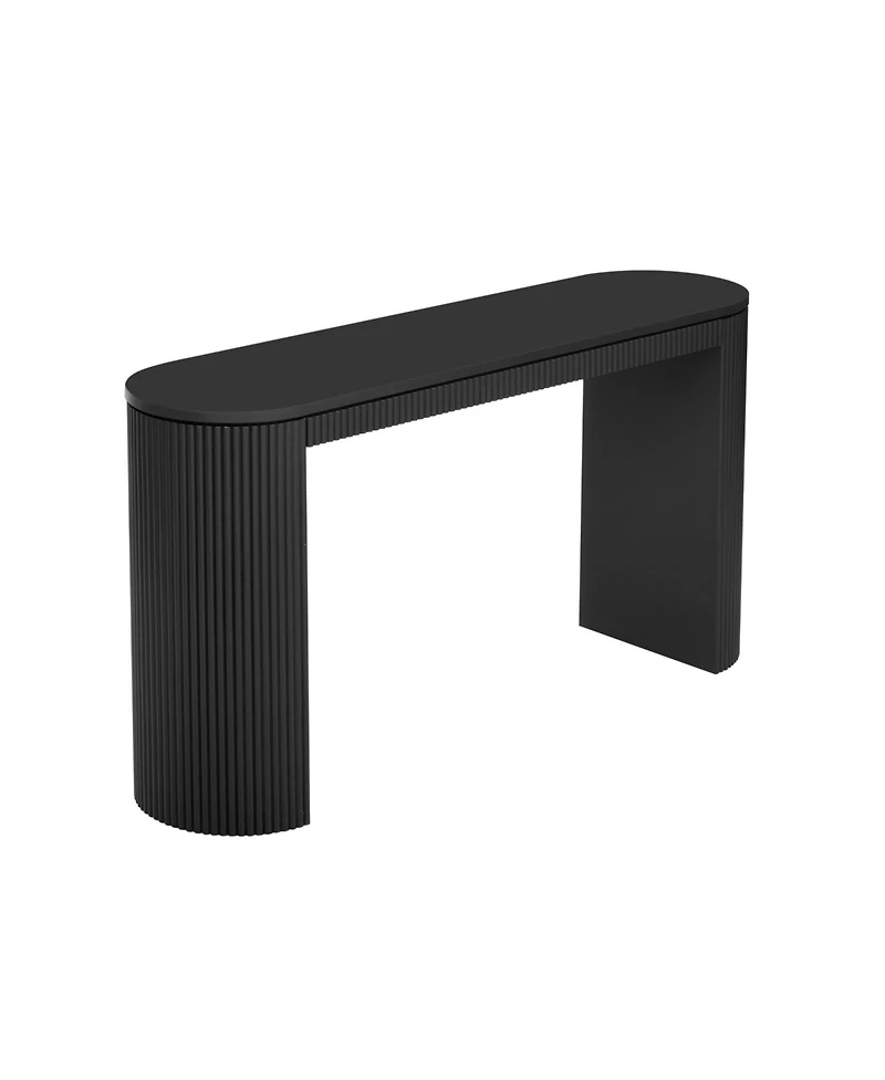 Streamdale Furniture Curved Design Console Table with Unique Vertical Stripe Design, Suitable for Living Room,Study and Entrance