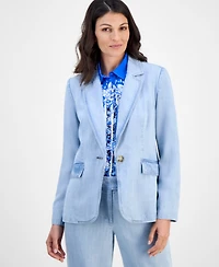 T Tahari Women's Notch-Collar One-Button Jacket