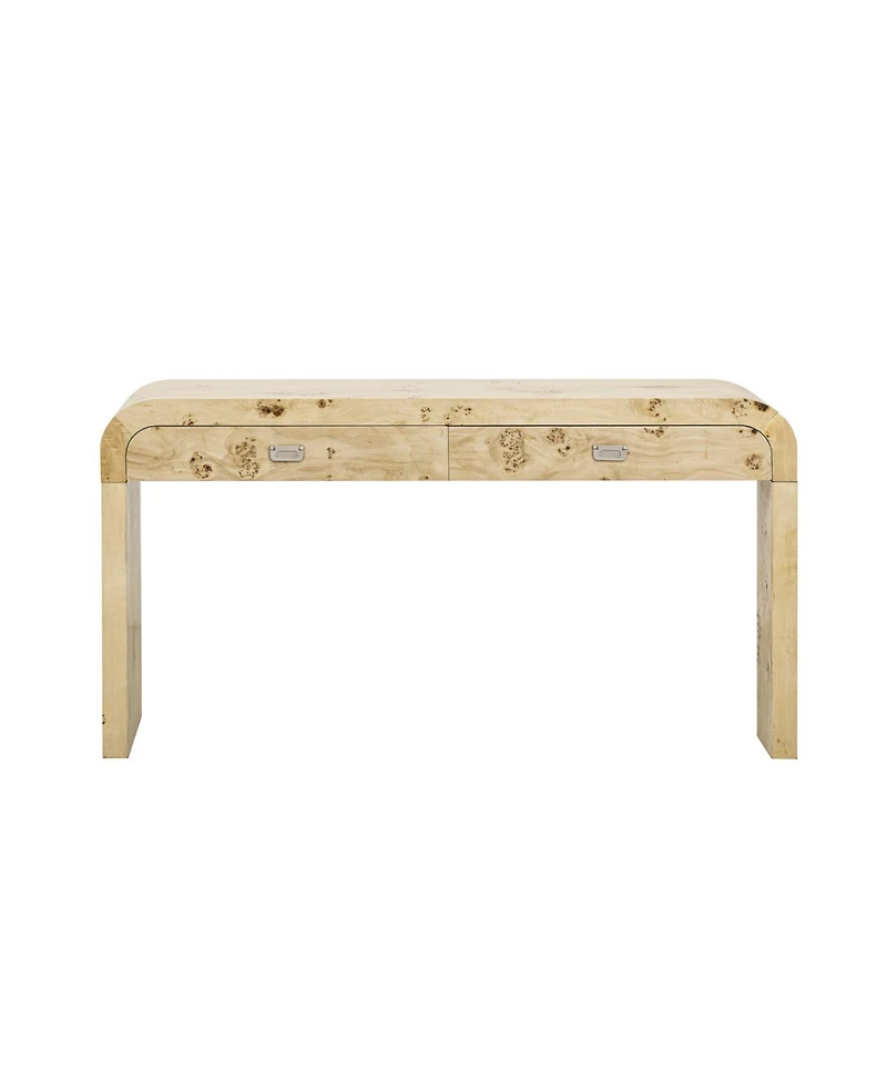 Streamdale Modern Entryway Table with Burl Wood Veneer,Suitable for Entryway, Hallway, Living Room, Foyer, Corridor