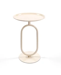 Streamdale Furniture Modern Round Metal Lantern End Table, 24" Height