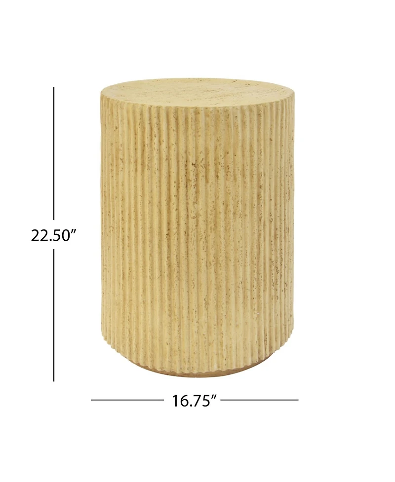 Streamdale Furniture Mgo Cylindrical Side Table Wood-like texture Antique brown