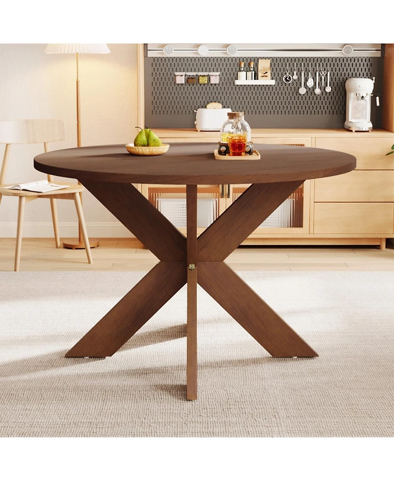 Streamdale Furniture Round Dining Table Modern Farmhouse Kitchen Table