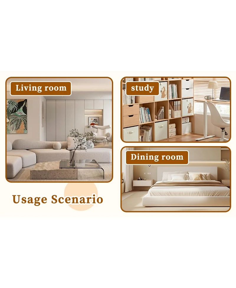 Streamdale Furniture Contemporary White Marble & Wood Coffee Table