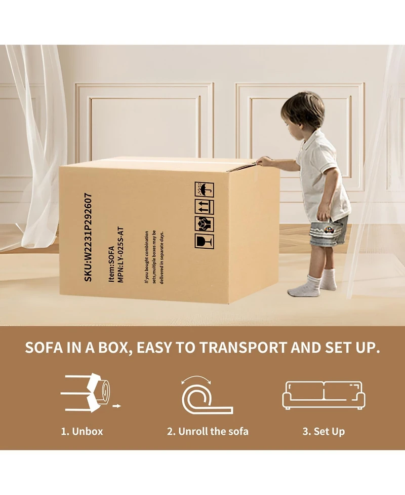 Streamdale Furniture Warm Beige Chenille Loveseat Sofa