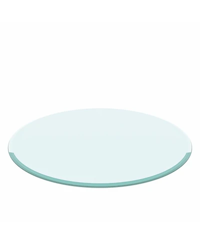 Streamdale Furniture 24" Round Tempered Glass Table Top - Beveled Edge