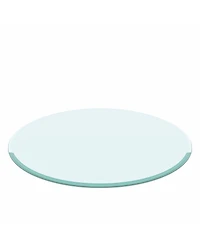 Streamdale Furniture 24" Round Tempered Glass Table Top - Beveled Edge