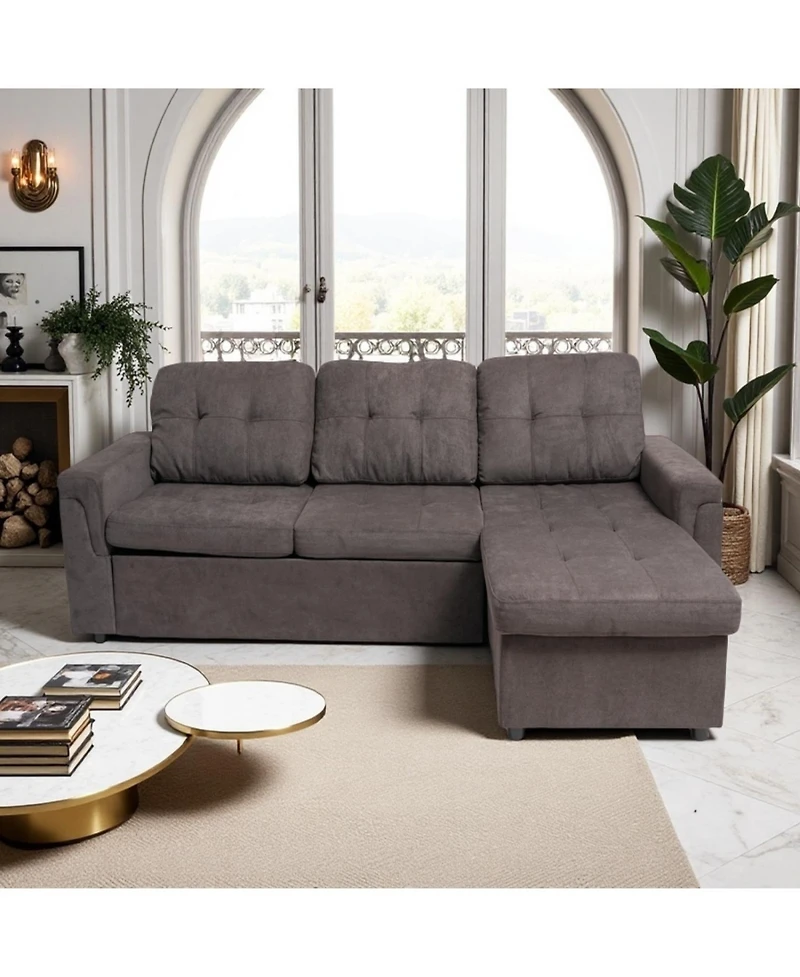 Streamdale Furniture Upholstered Sleeper Sectional with Reversible Storage