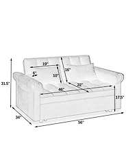 Streamdale Furniture Loveseats Sofa Bed with Pull-out Bed