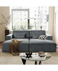 Streamdale Furniture Corduroy Sofa Bed with Pillows