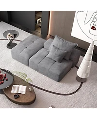 Streamdale Furniture Modern Chenille Sectional Sofa with Pillows