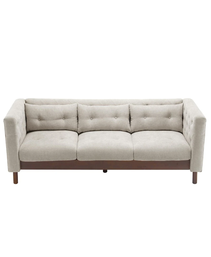 Streamdale 78" Upholstered Modern Sofa - Grayish Beige