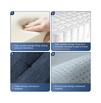 Streamdale Furniture Streamdale Modern Oversized Chenille Sectional Sofa with Ottoman & Pillows