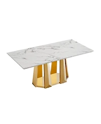 Streamdale Furniture 70" Faux Marble Dining Table
