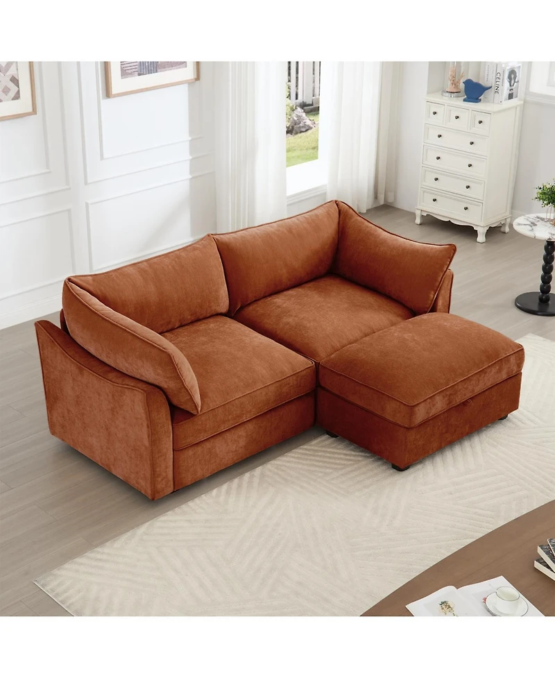 Streamdale Furniture Streamdale 2-Seater Sofa w/ Ottoman & Storage