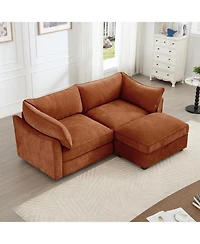 Streamdale Furniture Streamdale 2-Seater Sofa w/ Ottoman & Storage