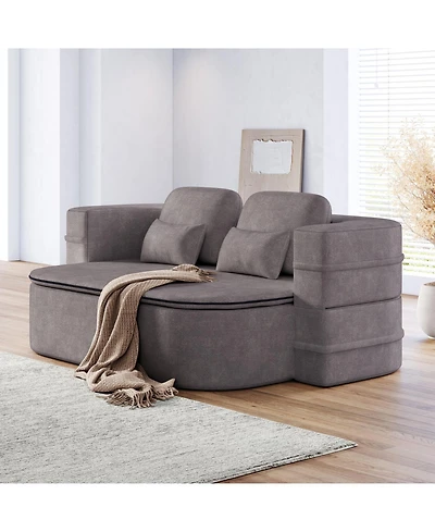 Streamdale Furniture 75" Foldable Sofa Bed with Blanket