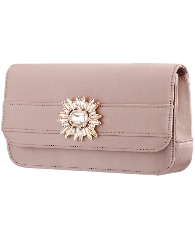 Nina Art Deco Crystal Ornament Magnetic Snap Clutch