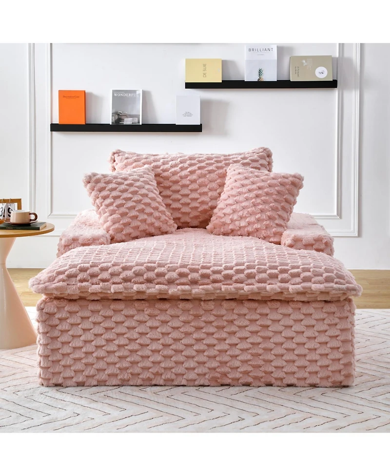 Streamdale Furniture + 51" + Fabric (assuming it s upholstered) + Includes 2 Pillows & Backrest + Sofa