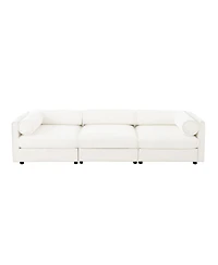 Streamdale Furniture Chenille Sofa with Storage, Cylindrical Back & Arms