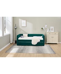 Streamdale Furniture Emerald Velvet Daybed - Modern Diamond Design