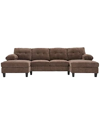 Streamdale Furniture Streamdale U-Shaped Chenille Sectional Sofa with Dual Chaise & Storage