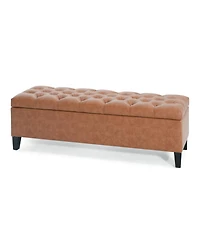 Streamdale Furniture Upholstered Button Tufted Storage Ottoman