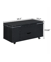 Streamdale Furniture + 5-Piece Wood Lift-Top with Storage & Casters Coffee Table Set