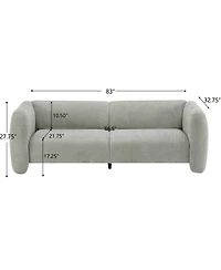 Streamdale Furniture 83" Wave Sofa - Light Green