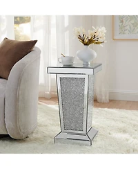 Streamdale Furniture Mirrored Crystal End Table - Modern Accent Side Table