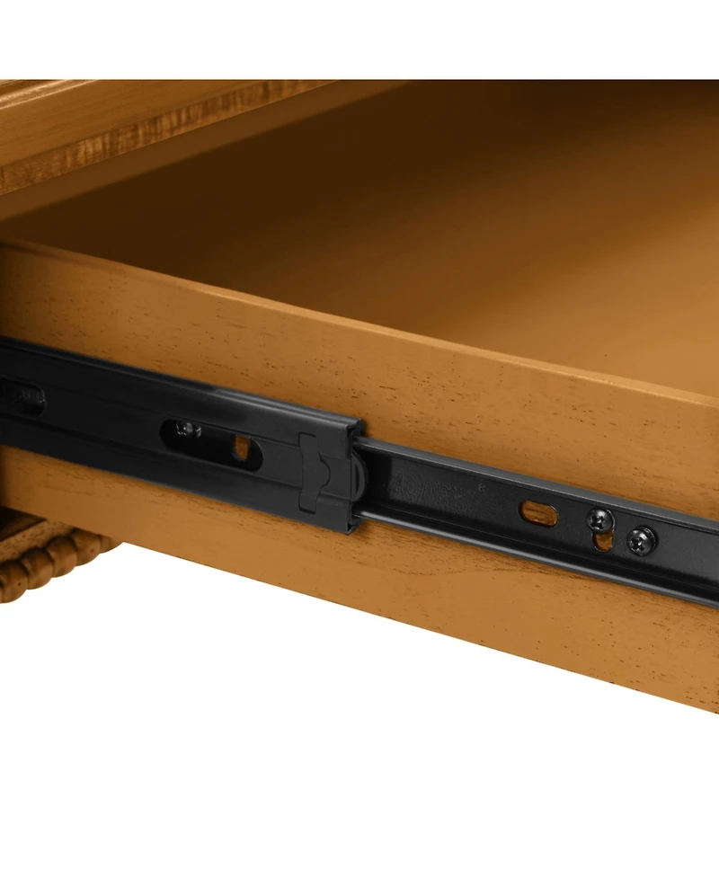 Streamdale Furniture Wooden Coffee Table with Drawer & Gourd Legs (Natural)