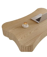 Streamdale Furniture Lift Top Coffee Table - Fluted Panel, Hidden Storage