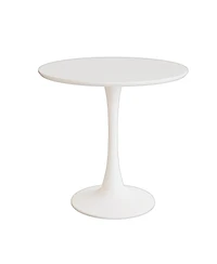 Streamdale Furniture 31.5" White Round Dining Table, Tulip Style