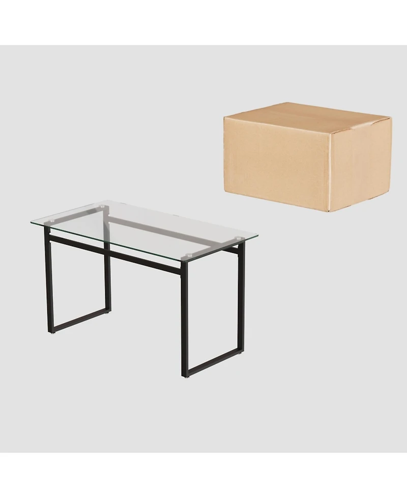 Streamdale Furniture Streamdale 51" Modern Glass Dining Table, Chrome Legs