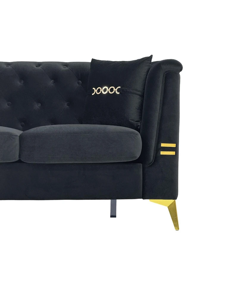 Streamdale Furniture + Sofa Set + Velvet + Tufted + Modern Comfort & Style