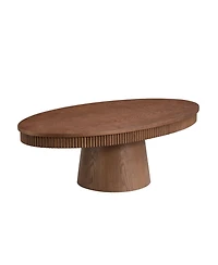 Streamdale Furniture Modern Oval Handcraft Drum Coffee Table