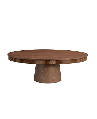 Streamdale Furniture Modern Oval Handcraft Drum Coffee Table