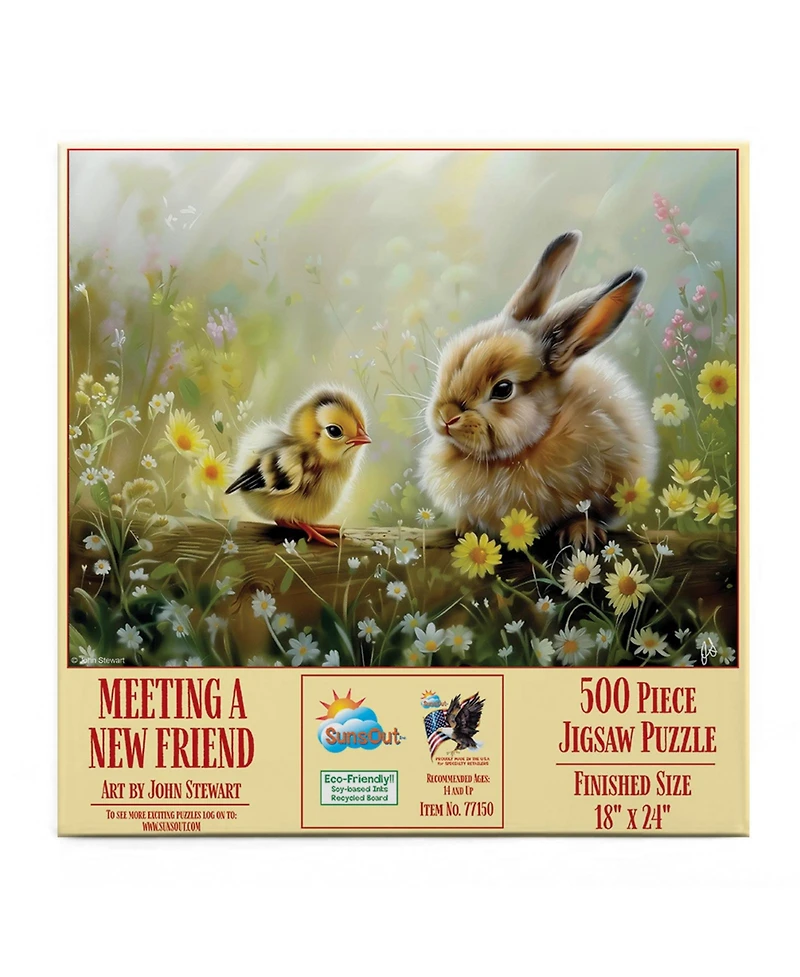 SunsOut Meeting a New Friend 500 piece Jigsaw Puzzle for Adults