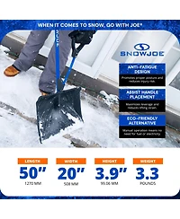 Snow Joe Shovelution Snow Shovel with 20" Shovel Blade and Handle, Sj-SHLV20