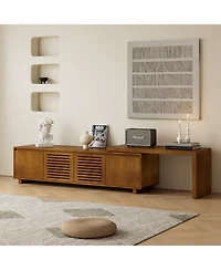 Streamdale Furniture Mid-Century Modern Tv Stand for 55"-75" TVs with Storage